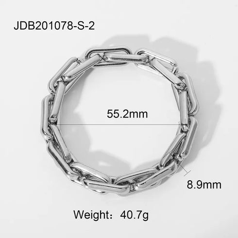 Minimalist Bracelet - Steel with Elastic for Stretch - Surgical Grade Stainless Steel - (Men/Women)