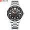 Curren Men's Watch - Steel & Black - Date Function - 1 Year Warranty - Free Box Packaging - 3 ATM Water Resistant