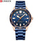 Curren Men's Watch - Sparkling Blue - Date Function - 1 Year Warranty - Free Box Packaging - 3 ATM Water Resistant