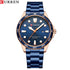 Curren Men's Watch - Sparkling Blue - Date Function - 1 Year Warranty - Free Box Packaging - 3 ATM Water Resistant