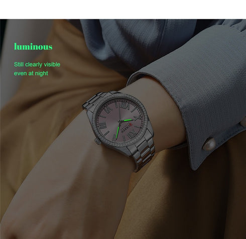 Curren Womens Watch - Sparkling Pink - 1 Year Warranty - Free Box Packaging - 3 ATM Water Resistant