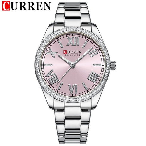 Curren Womens Watch - Sparkling Pink - 1 Year Warranty - Free Box Packaging - 3 ATM Water Resistant