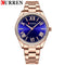 Curren Womens Watch - Rose Gold & Royal Blue - 1 Year Warranty - Free Box Packaging - 3 ATM Water Resistant