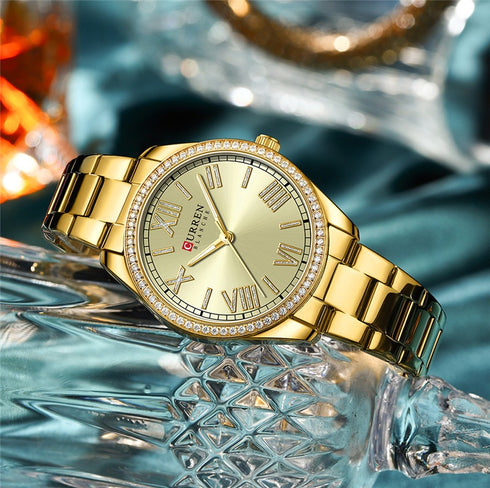 Curren Womens Watch - Majestic Gold - 1 Year Warranty - Free Box Packaging - 3 ATM Water Resistant