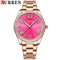 Curren Womens Watch - Hot Pink & Rose Gold - 1 Year Warranty - Free Box Packaging - 3 ATM Water Resistant