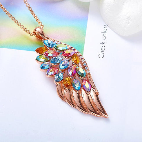 Niovani Angel's Wing! - Quality Rose Gold Plated! - Embellished with Crystals from Swarovski® - Pure Silver Plated! - Sparkling! - Hot Seller! - 2020 Design! - Limited Edition!