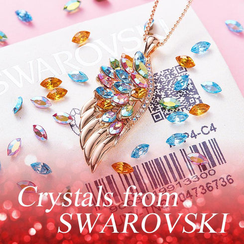 Niovani Angel's Wing! - Quality Rose Gold Plated! - Embellished with Crystals from Swarovski® - Pure Silver Plated! - Sparkling! - Hot Seller! - 2020 Design! - Limited Edition!