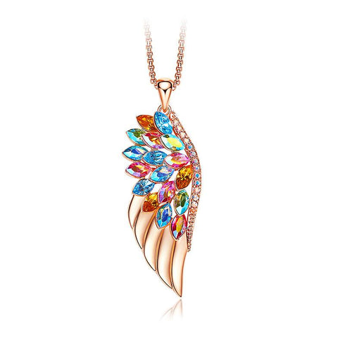 Niovani Angel's Wing! - Quality Rose Gold Plated! - Embellished with Crystals from Swarovski® - Pure Silver Plated! - Sparkling! - Hot Seller! - 2020 Design! - Limited Edition!