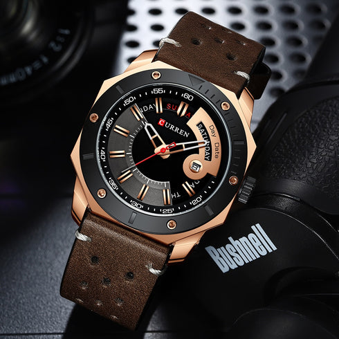 Curren Rebel - Men's Watch - Date Function - 1 Year Warranty - Free Box Packaging - 3 ATM Water Resistant