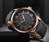 Naviforce Men's Elegant Black & Rose Gold Plated - Roman Numbers! - Genuine Leather! - 1 Year Warranty! - Water Resistant! - Free Gift Packaging!