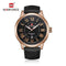 Naviforce Men's Elegant Black & Rose Gold Plated - Roman Numbers! - Genuine Leather! - 1 Year Warranty! - Water Resistant! - Free Gift Packaging!