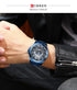 Curren Men's Modern Movement! - Matrix Blue! - Day Feature! - Stainless Steel Strap! - 1 Year Warranty! - Water Resistant!