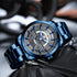 Curren Men's Modern Movement! - Matrix Blue! - Day Feature! - Stainless Steel Strap! - 1 Year Warranty! - Water Resistant!