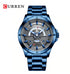 Curren Men's Modern Movement! - Matrix Blue! - Day Feature! - Stainless Steel Strap! - 1 Year Warranty! - Water Resistant!