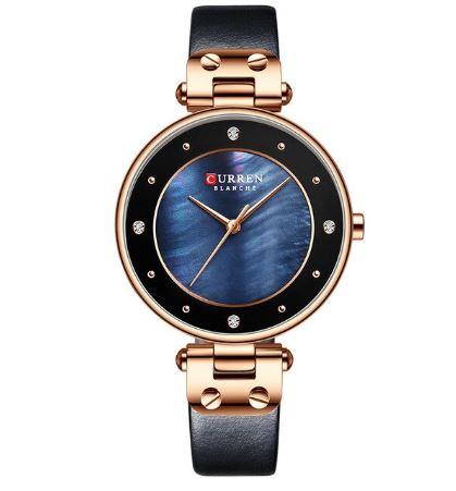Women's Curren Majestic Blue! - Shiny Pearl Dial! - Hot Seller! - 1 Year Warranty! - Genuine Leather!
