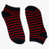 Black & Red - Ankle Socks - Combed Cotton