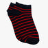 Black & Red - Ankle Socks - Combed Cotton