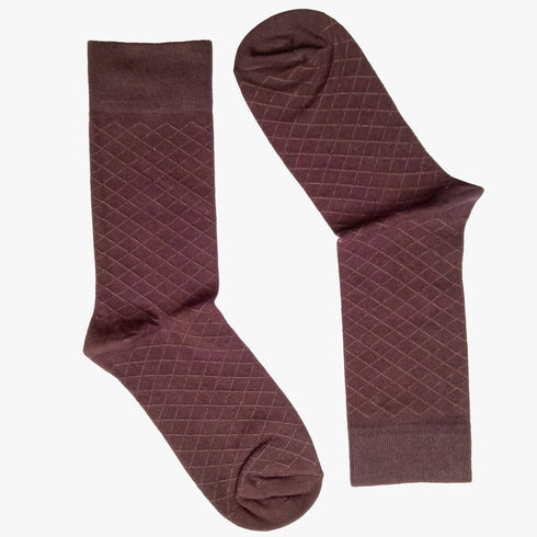 Brown Zig Zag - Premium Combed Cotton - Sock Essentials