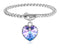 Bella! (Purple's & Blue's) - T-Bar Bracelet! - Genuine European Crystals! - Rhodium Plated! - Free Box Packaging!
