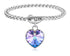 Bella! (Purple's & Blue's) - T-Bar Bracelet! - Genuine European Crystals! - Rhodium Plated! - Free Box Packaging!