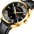 Curren Alpine - Men's Watch - Classic Black & 14K Gold Plating - Genuine Ultrasoft Leather! - Hot Seller! - 1 Year Warranty!