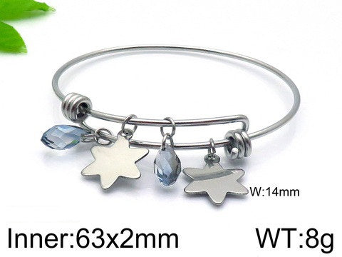 Niovani Charm Bracelet! - Sparkling Crystals! - Silver Plated! - Long Lasting Polish! - Everyday Comfort!