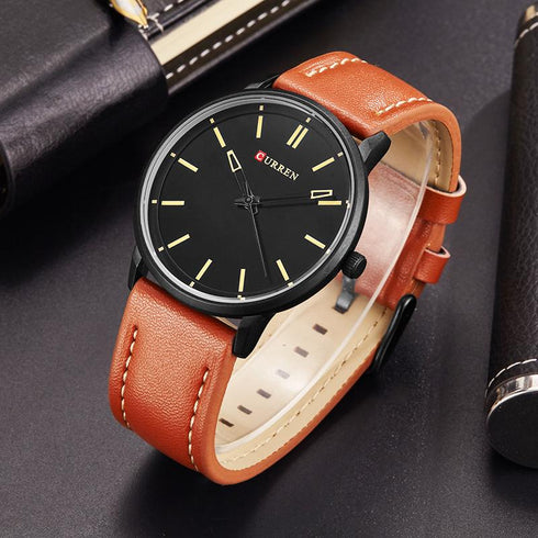 Curren Simplicity - Men's Watch - Genuine Leather! - Slim & Minimalist Design! - 1 Year Warranty!