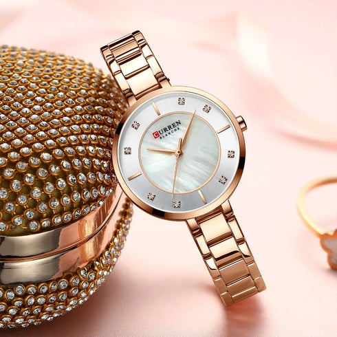 Curren Sparkle - Women's Watch! - Sparkling Rose Gold - Free Box Packaging! - 1 Year Warranty!