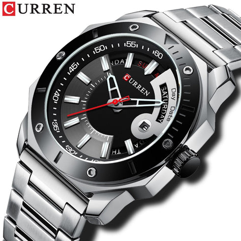 Curren Rebel - Men's Watch - Date Function - 1 Year Warranty - Free Box Packaging - 3 ATM Water Resistant