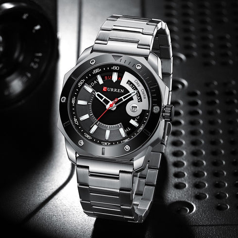 Curren Rebel - Men's Watch - Date Function - 1 Year Warranty - Free Box Packaging - 3 ATM Water Resistant
