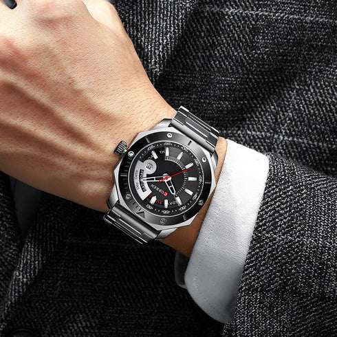 Curren Rebel - Men's Watch - Date Function - 1 Year Warranty - Free Box Packaging - 3 ATM Water Resistant