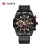 Curren All Black Leather - Chronograph! - 1 Year Warranty!