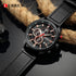 Curren All Black Leather - Chronograph! - 1 Year Warranty!