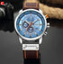 Curren Blue and Brown Sunray Dial Chronograph! - 1 Year Warranty!