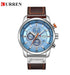Curren Blue and Brown Sunray Dial Chronograph! - 1 Year Warranty!