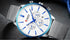 Curren Blue and Silver Adjustable Steel Strap Chronograph - 1 Year Warranty!