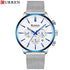 Curren Blue and Silver Adjustable Steel Strap Chronograph - 1 Year Warranty!