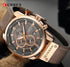 Curren All Brown Sunray Dial Chronograph – 1 Year Warranty!