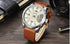 Curren Silver & Brown Leather Datejust - 1 Year Warranty!