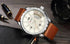 Curren Silver & Brown Leather Datejust - 1 Year Warranty!