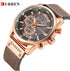 Curren All Brown Sunray Dial Chronograph – 1 Year Warranty!