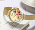 Curren Women's Gold Plated Adjustable Steel Nature Design Dial - 1 Year Warranty!