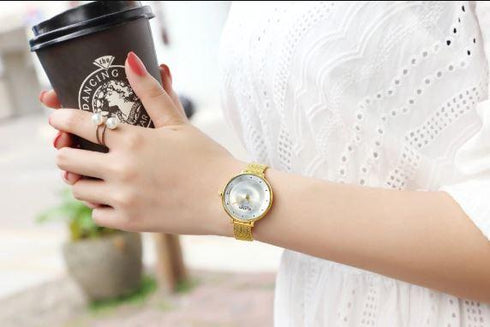 Women's Shiny Gold Plated Adjustable Steel - 1 Year Warranty!