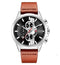 Curren Silver & Coffee Brown! - Ultra Soft Leather! - Full Chronograph! - 1 Year Warranty!