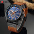 Curren Dark Blue Dial Brown Leather Chronograph - 1 Year Warranty!