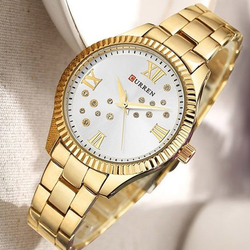 Curren Showstopper! - Women's Watch - Gold Plated - Majestic Dial - Water Resistant - 1 Year Warranty!