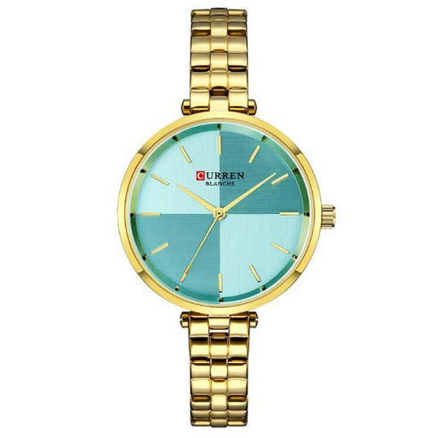 Curren Women's Two Tone Blue Dial! - Gold Plated! - Hot Seller! - 1 Year Warranty!