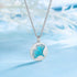 Mystical Leaf Necklace - Rhodium Plated - Modern Design - Free Box Packaging