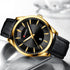 Curren Alpine - Men's Watch - Classic Black & 14K Gold Plating - Genuine Ultrasoft Leather! - Hot Seller! - 1 Year Warranty!