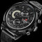 Naviforce Men's Classic Chronograph - Black & White Contrast! - Adjustable Steel Strap! - Water Resistant! - 1 Year Warranty!